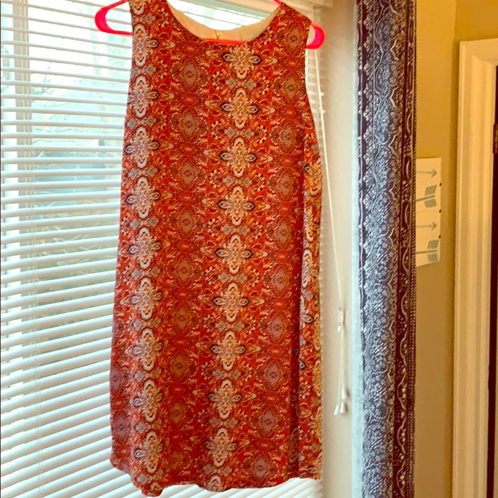 Orange boho minidress
